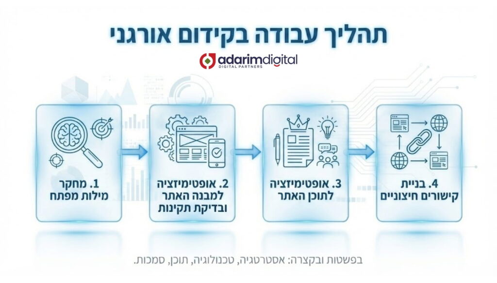 קידום אורגני תהליך עבודה